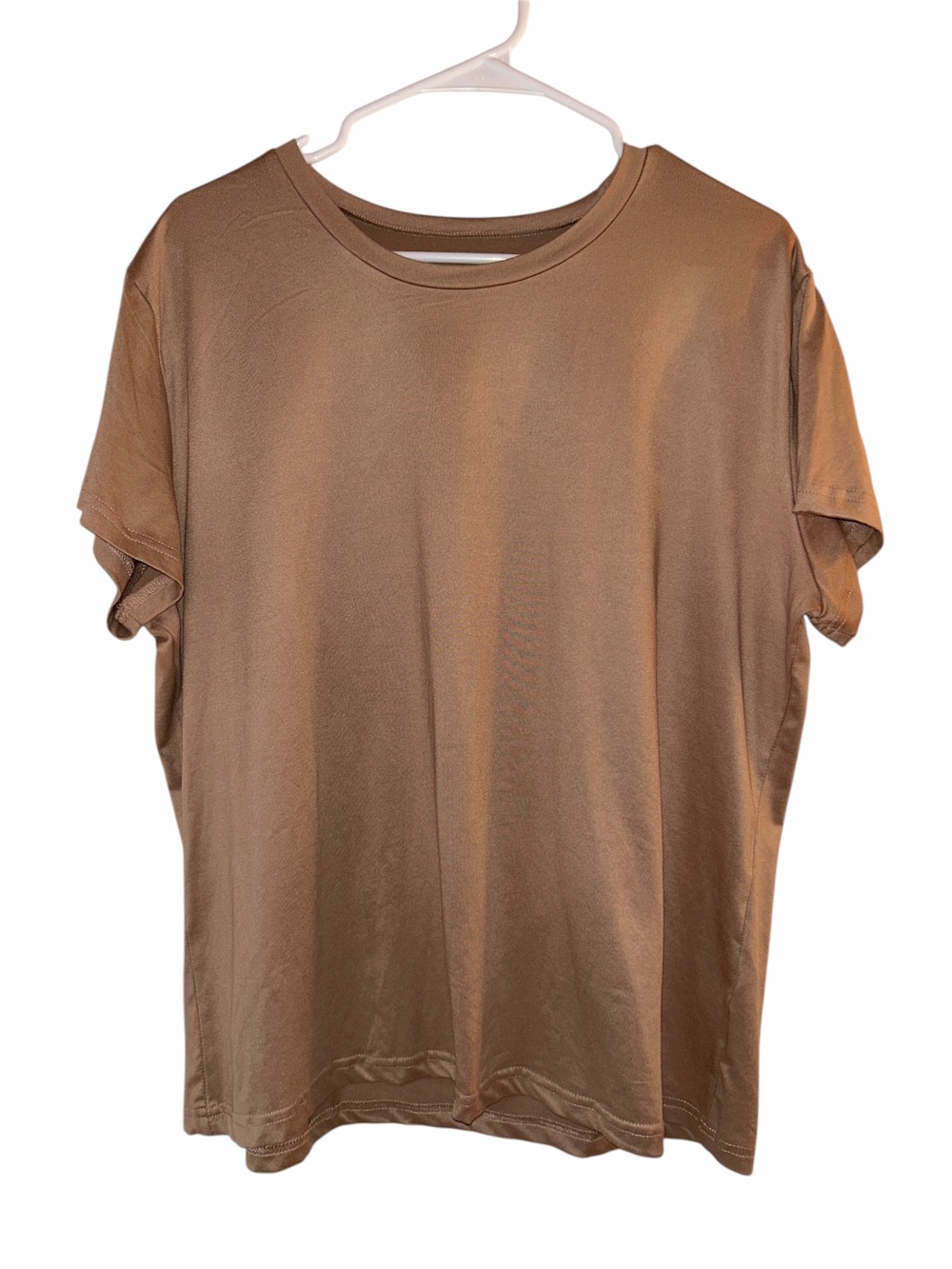 Women's Basic Brown Crewneck T-Shirt