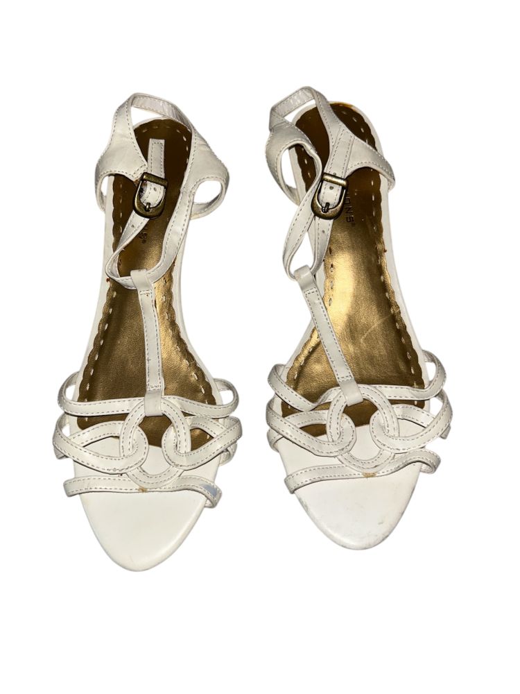 Women's 6.5 - Women's Predictions White Strappy Sandals