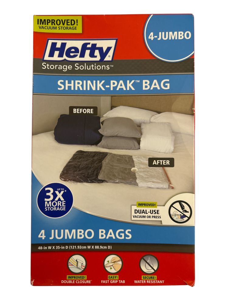 Hefty Storage Solutions Shrink-Pak Jumbo Bags