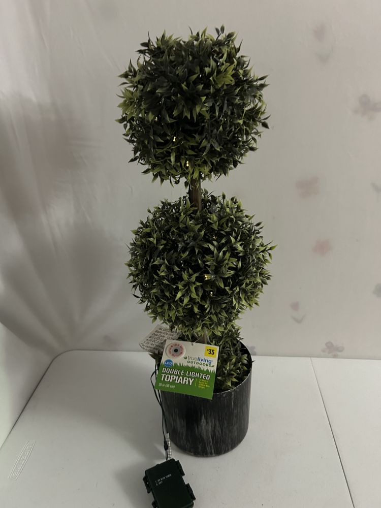 New Lighted Topiary Fake Plant