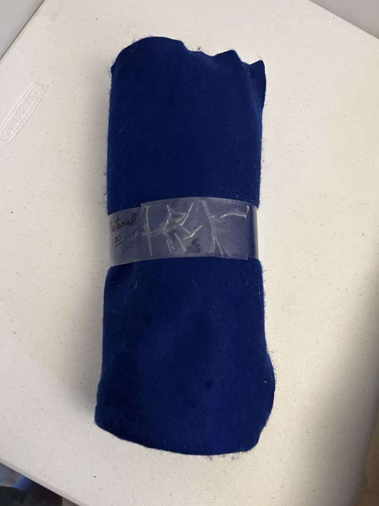 Small Bolt of Blue Felt Material - New