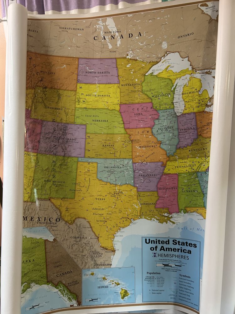 New United States Wall Map
