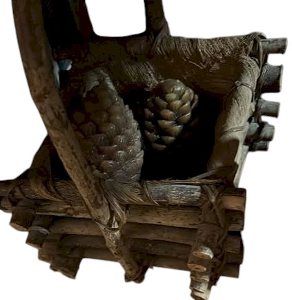 Basket w/Wax Pincones