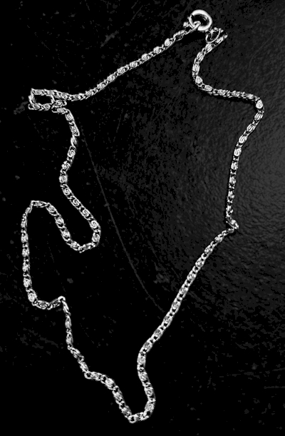Short Silver-Tone Chain Necklace – 14” with Large Clasp – Lightweight Choker Style