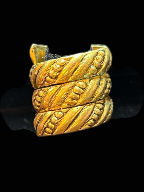 Textured Gold Wrap Ring