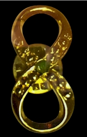 24K Gold Electroplate Lapel Pin with Genuine Emerald