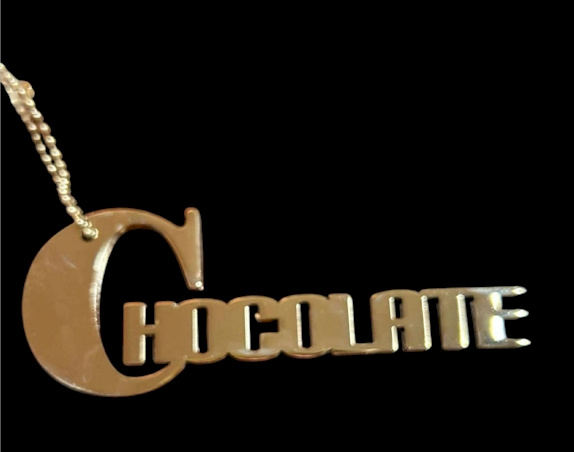 Silver-Tone “Chocolate” Statement Keychain (4½ in)
