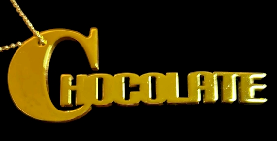 Gold-Tone “Chocolate” Statement Keychain (4½ in)