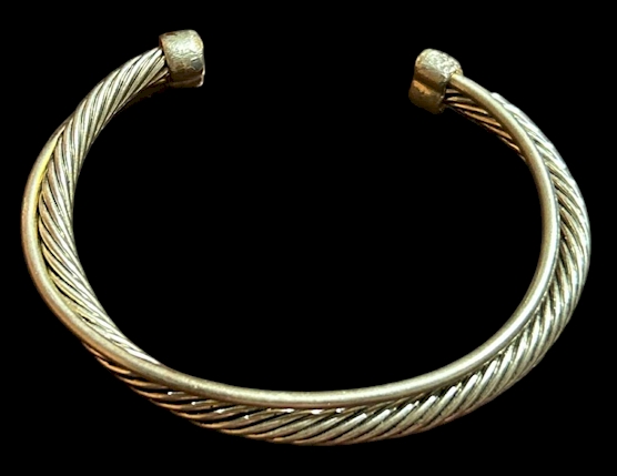 Gold-Tone Twisted Cable Cuff Bracelet