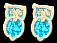 Tiny Blue Owl Stud Earrings – 1/4 Inch