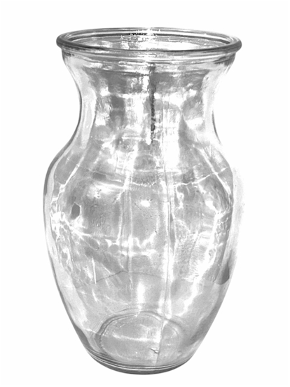 Classic Clear Glass Vase – 8”
