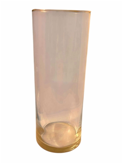 Tall Clear Glass Cylinder Vase – 9”