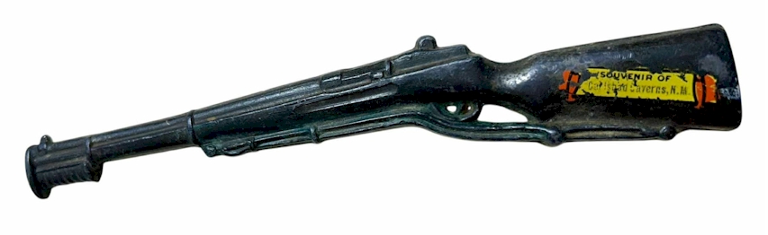 Vintage Cast Metal Rifle Souvenir – Carlsbad Caverns, N.M. – 6.75”