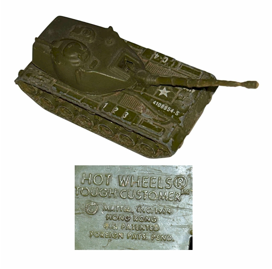 1974 Hot Wheels “Tough Customer” Army Tank – Mattel Hong Kong Diecast