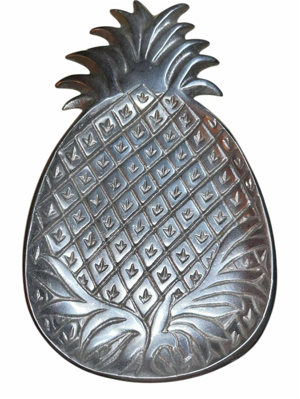 Heavy Pineapple Shaped Metal Tray – 11x6