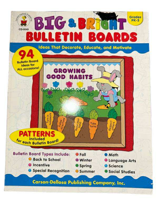 “Big & Bright Bulletin Boards” by Carson-Dellosa Publishing – Grades PK–3