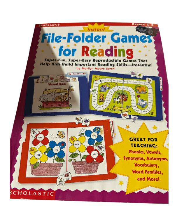 Scholastic “Instant File-Folder Games for Reading” by Marilyn Myers Burch