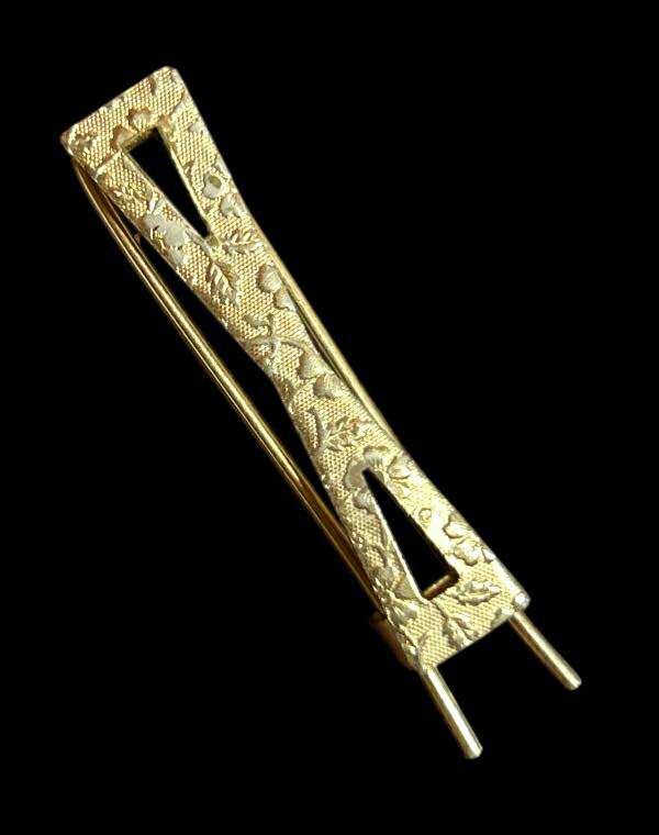 Gold Tone Textured Hair Barrette – 1.75 Inch