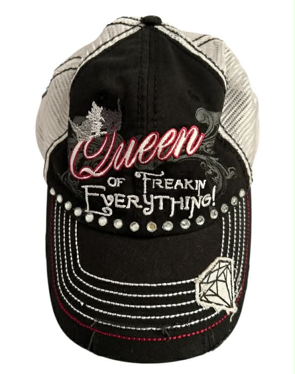 Queen of Freakin Everything Rhinestone Trucker Hat – Annette’s Touch of Class