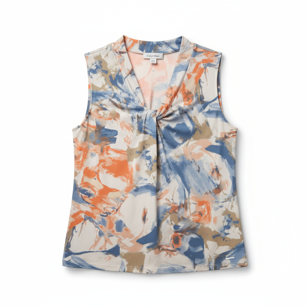 Women’s Calvin Klein Sleeveless V Neck Blouse