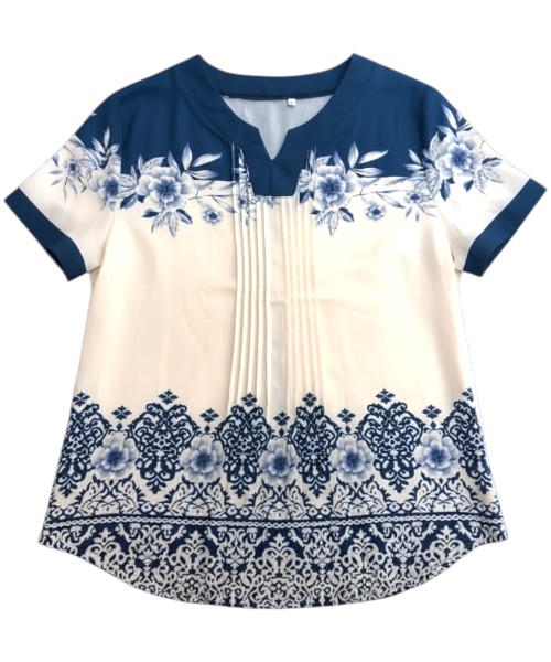 Women’s Unbranded Short Sleeve Floral Accent Blouse