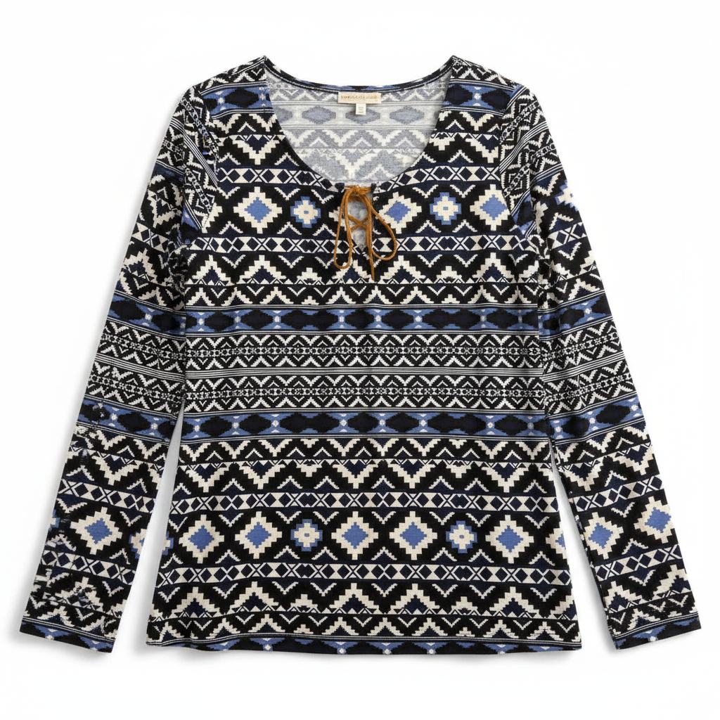 Women’s Bobbie Brooks Long Sleeve Printed Top