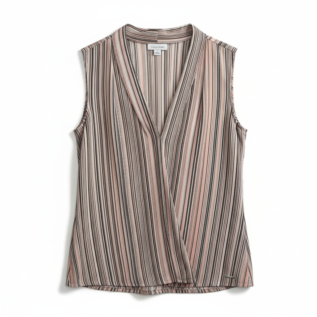 Women’s Calvin Klein Sleeveless Wrap Style Blouse