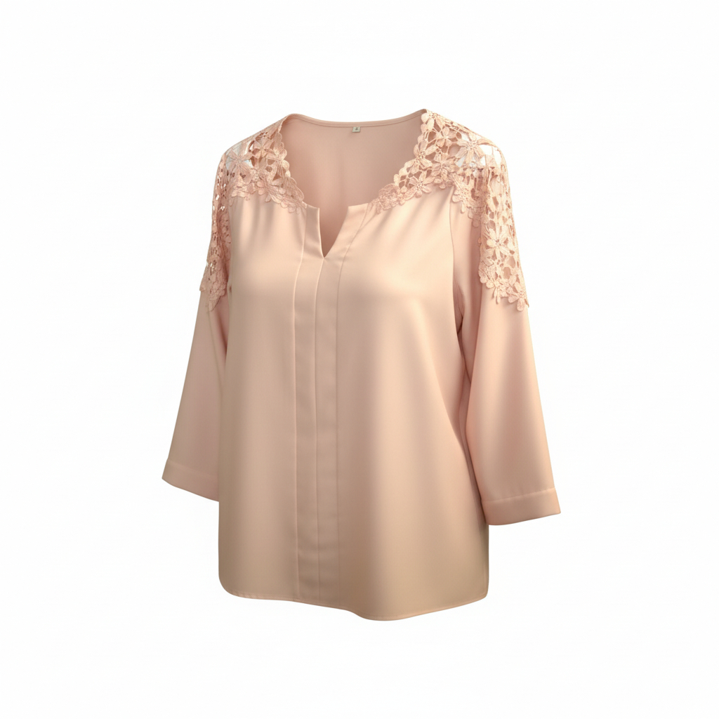 Women’s Lace Detail Long Sleeve Blouse