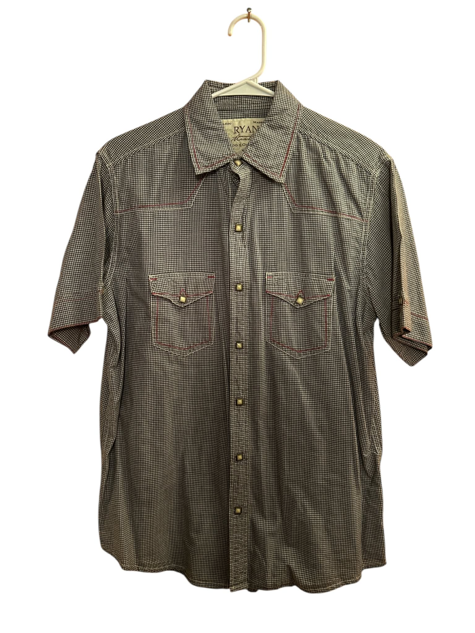 Men’s Western Style Short Sleeve Button Down Shirt by Ryan Michael