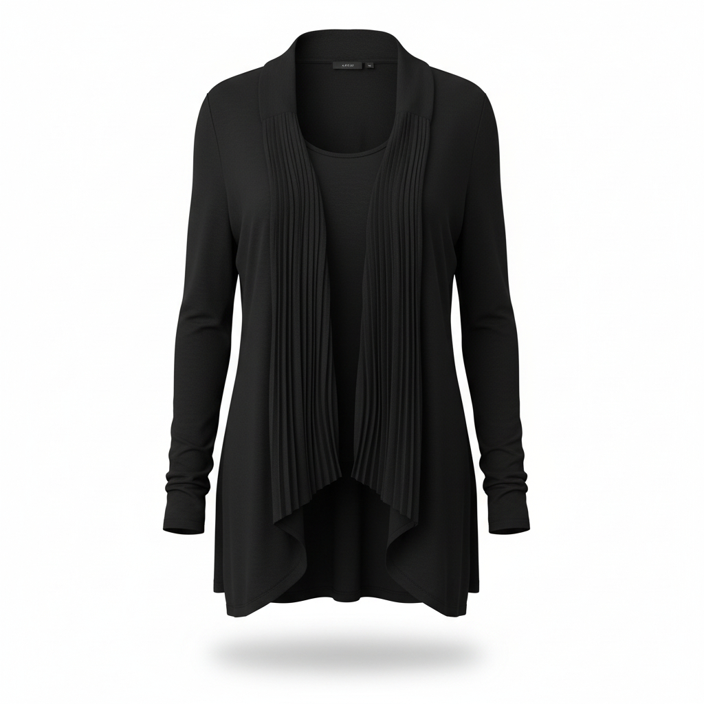Women’s Layered Open Front Cardigan by Apt 9 Pleated Front Dressy Casual Top