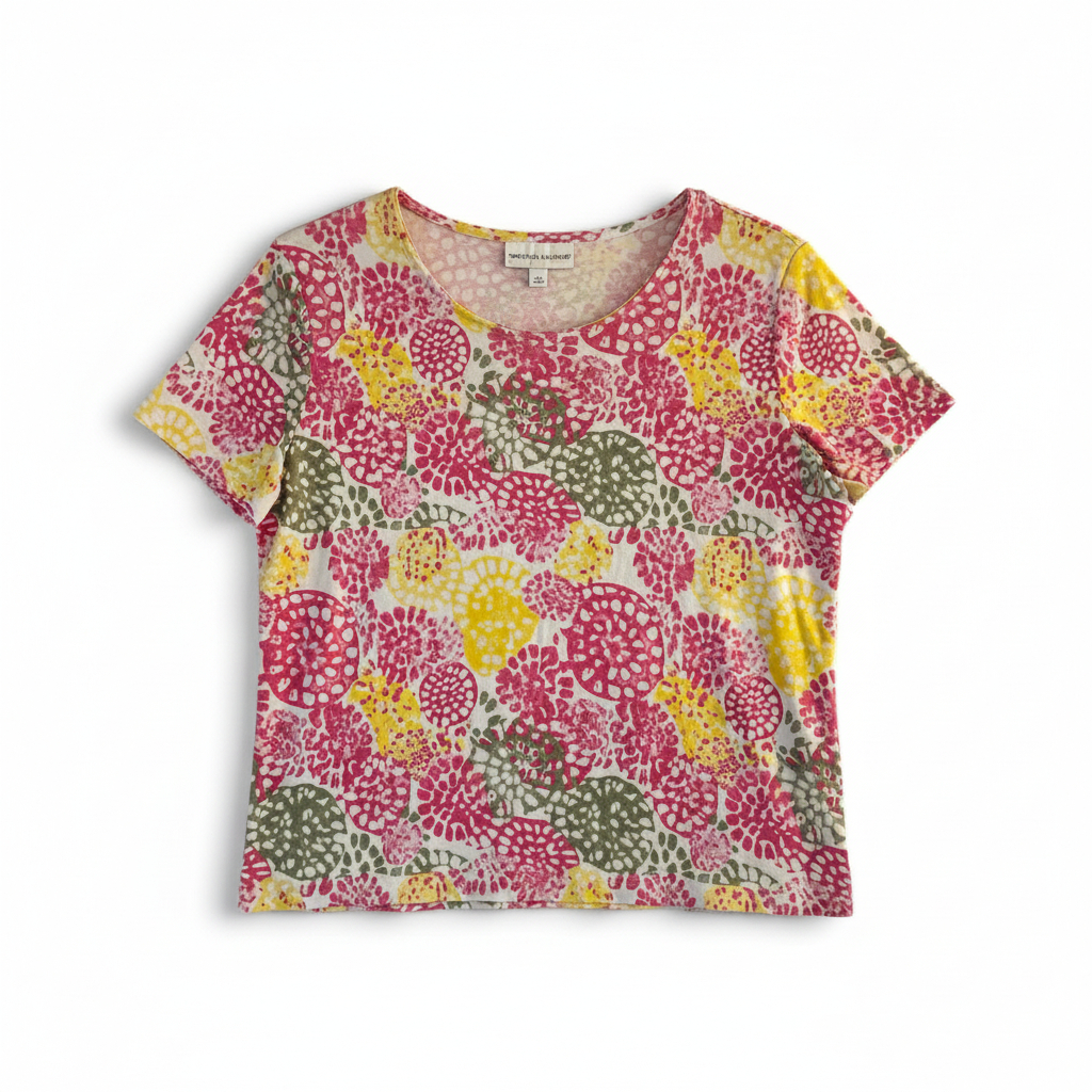 Women’s Printed Knit Top by Rebecca Malone Casual Everyday Stretch Shirt