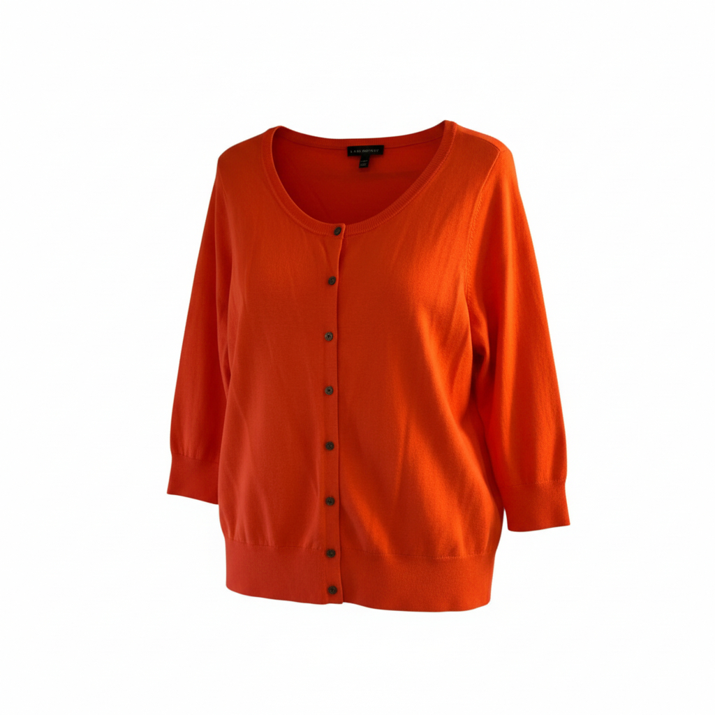 Women’s Button Front Cardigan Style Top by Lane Bryant Classic Everyday Layer