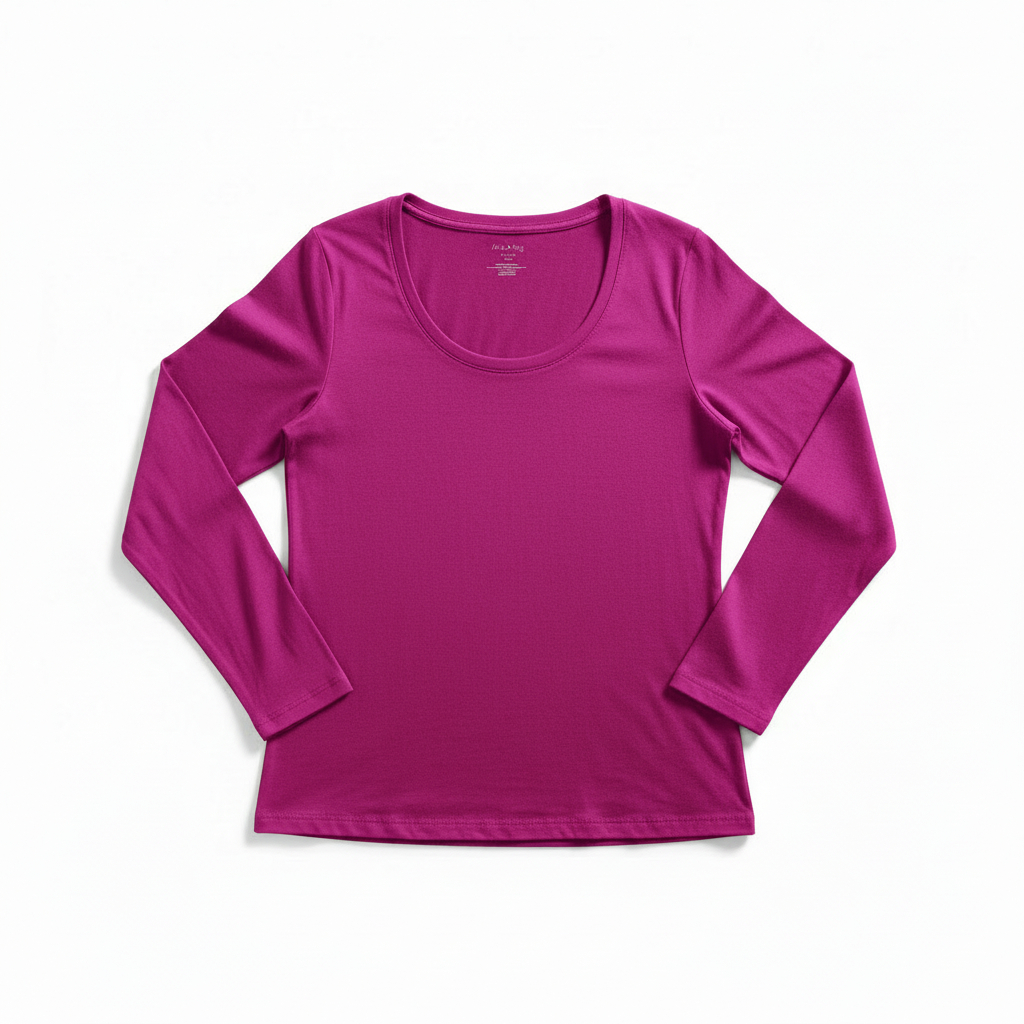 Women’s Long Sleeve Scoop Neck Top by White Stag Classic Everyday Comfort