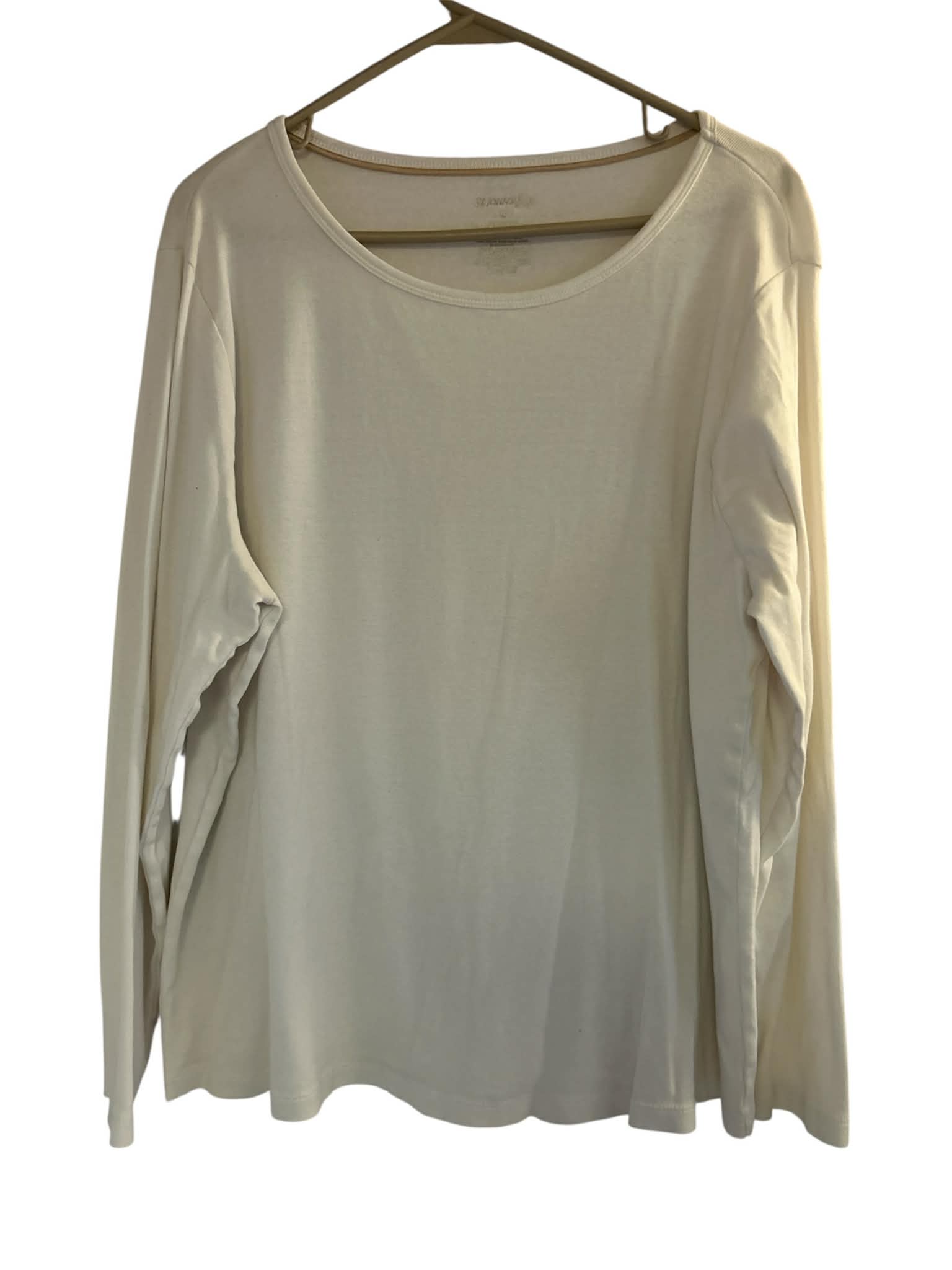 Women’s Long Sleeve Scoop Neck Top by St Johns Bay Classic Everyday Comfort
