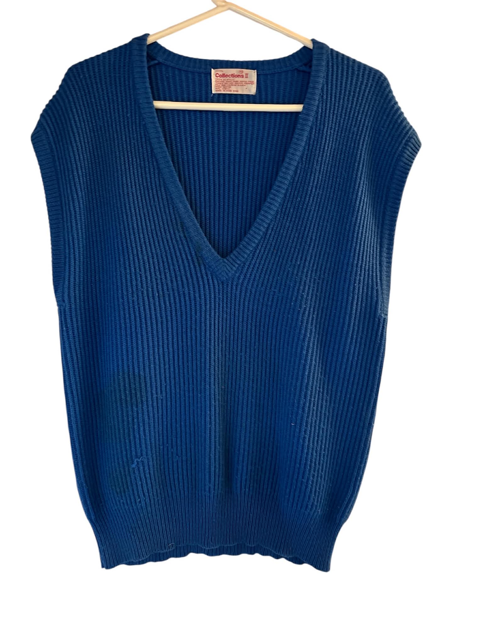 Women’s Ribbed Knit Sweater Vest by Collections II Classic Layering Style
