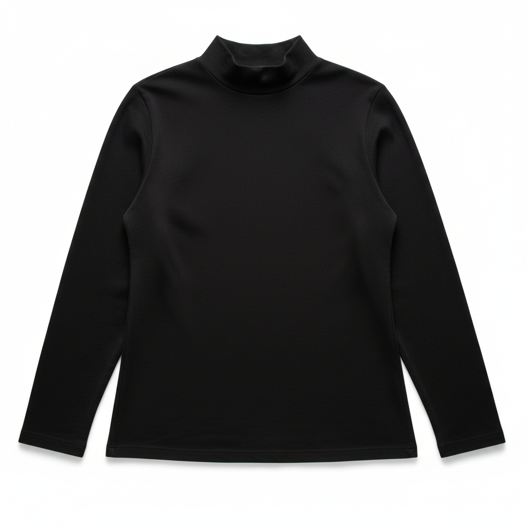 Women’s Mock Neck Long Sleeve Top by Bobbie Brooks Classic Layering Shirt