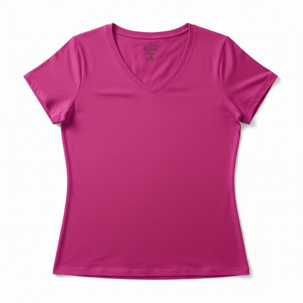 Women’s V Neck Short Sleeve Top by Bobbie Brooks Classic Everyday Shirt