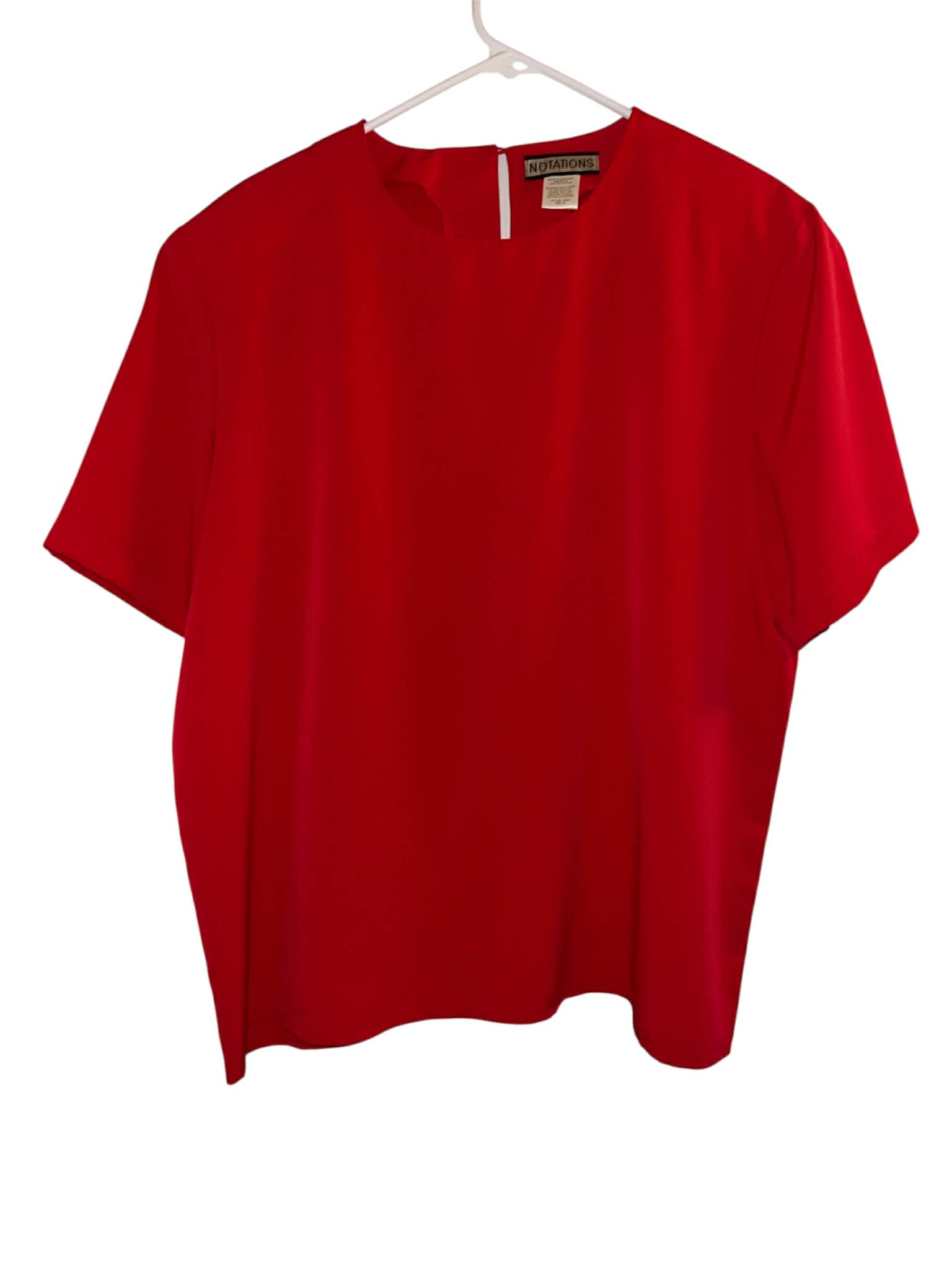 Women’s Sheer Short Sleeve Blouse by Notations Lightweight Dressy Layering Top