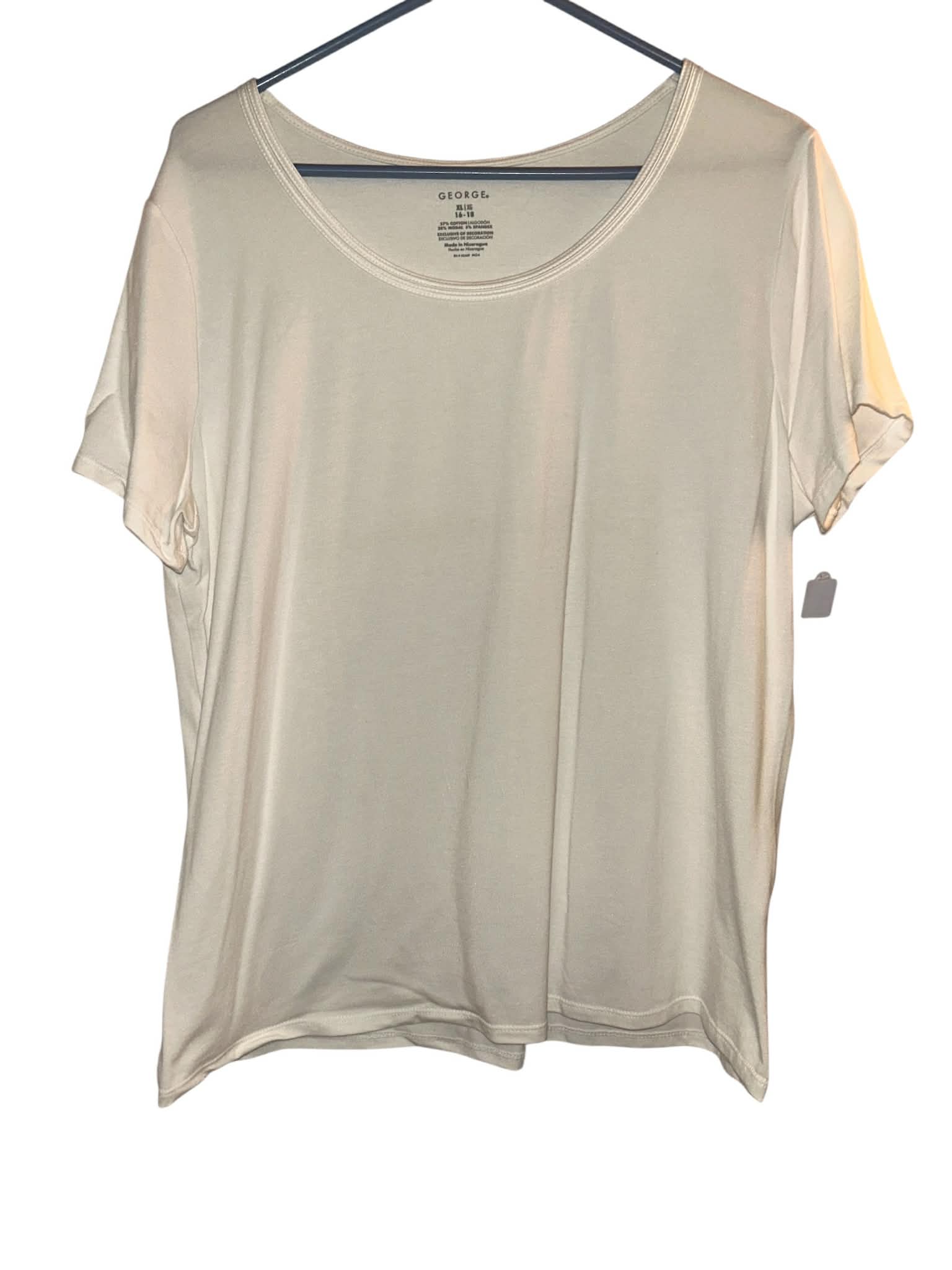 Women’s Short Sleeve Basic Tee by George Soft Stretch Everyday Casual Top