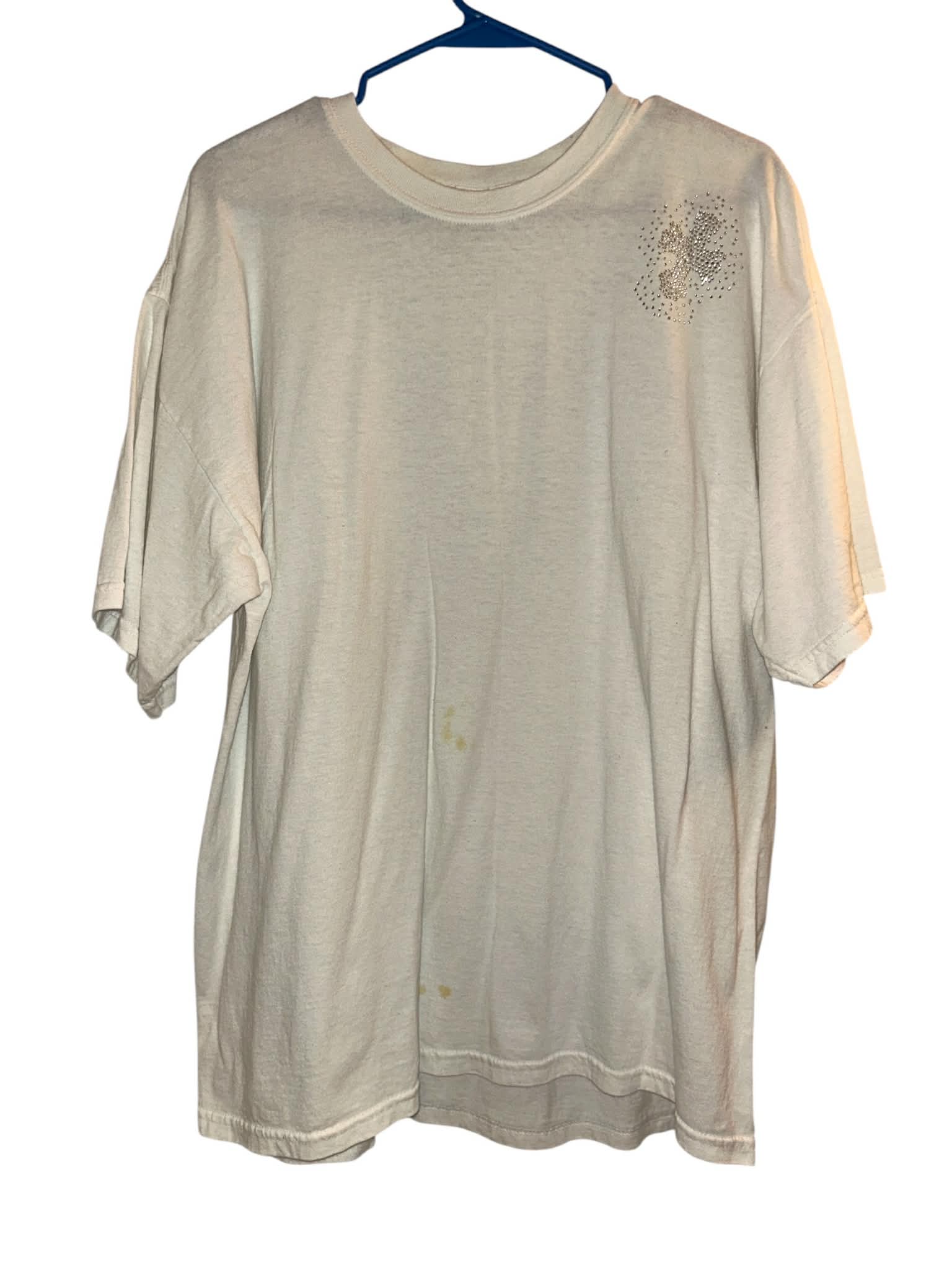 Women’s Angel Wings Graphic Tee by Gildan Rhinestone Cross Casual Western Style Shirt