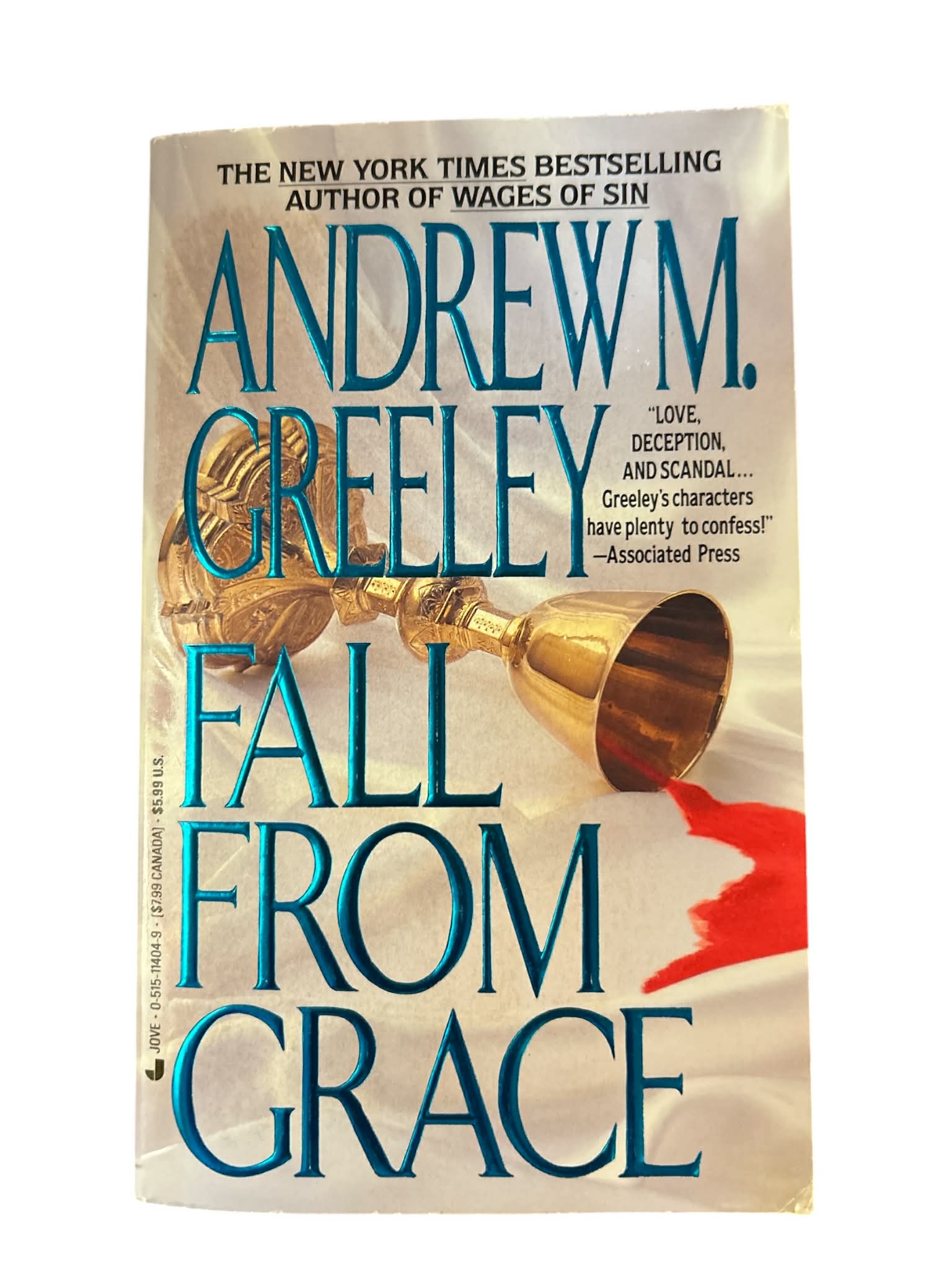 Fiction Book Andrew M Greeley Fall From Grace Paperback Novel