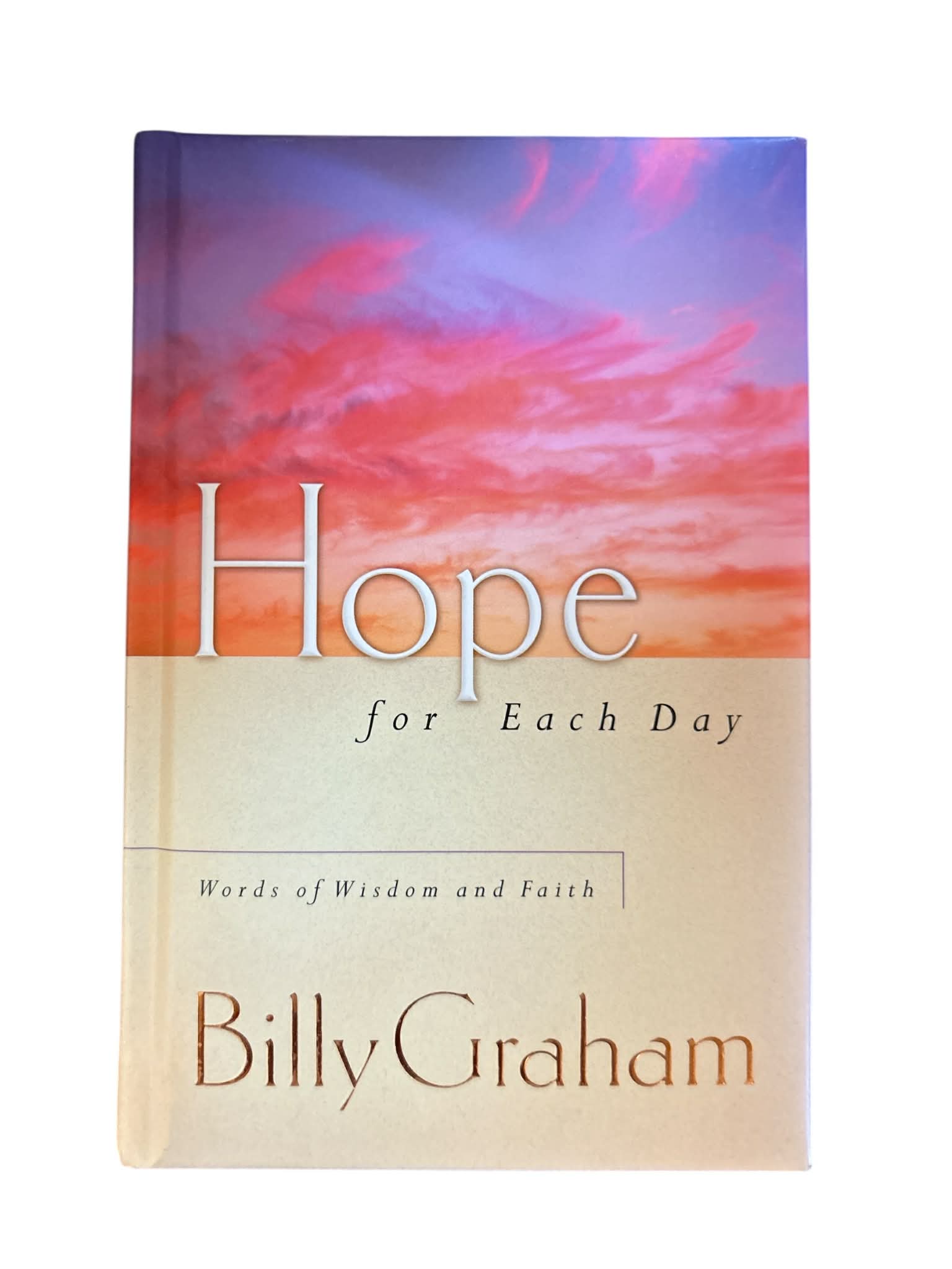 Christian Devotional Book Billy Graham Hope for Each Day Words of Wisdom Hardcover