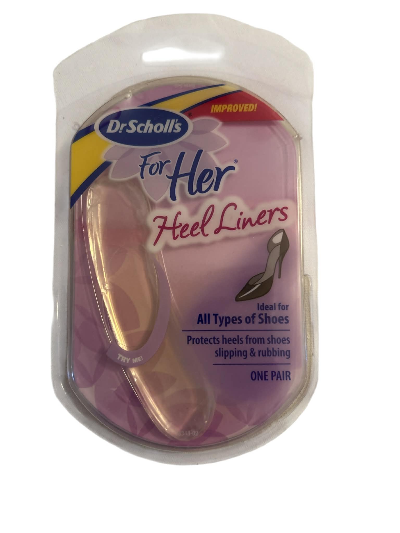 Women’s Dr Scholls For Her Heel Liners Shoe Comfort Inserts New Sealed