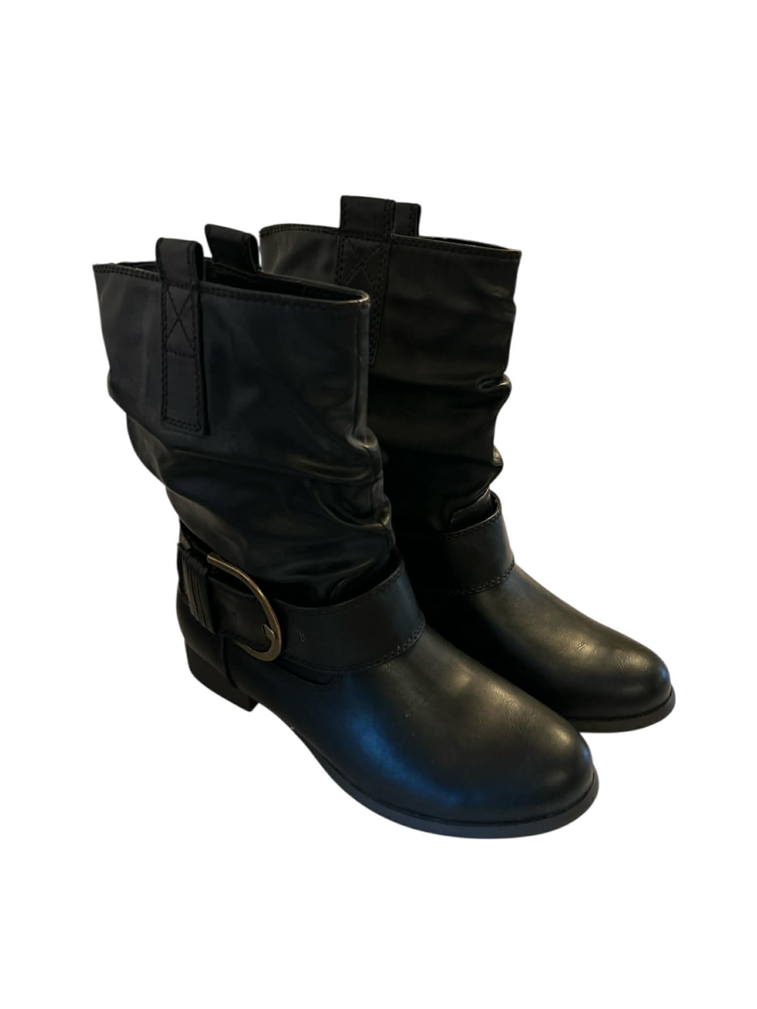Women’s American Eagle slouchy buckle mid calf boots