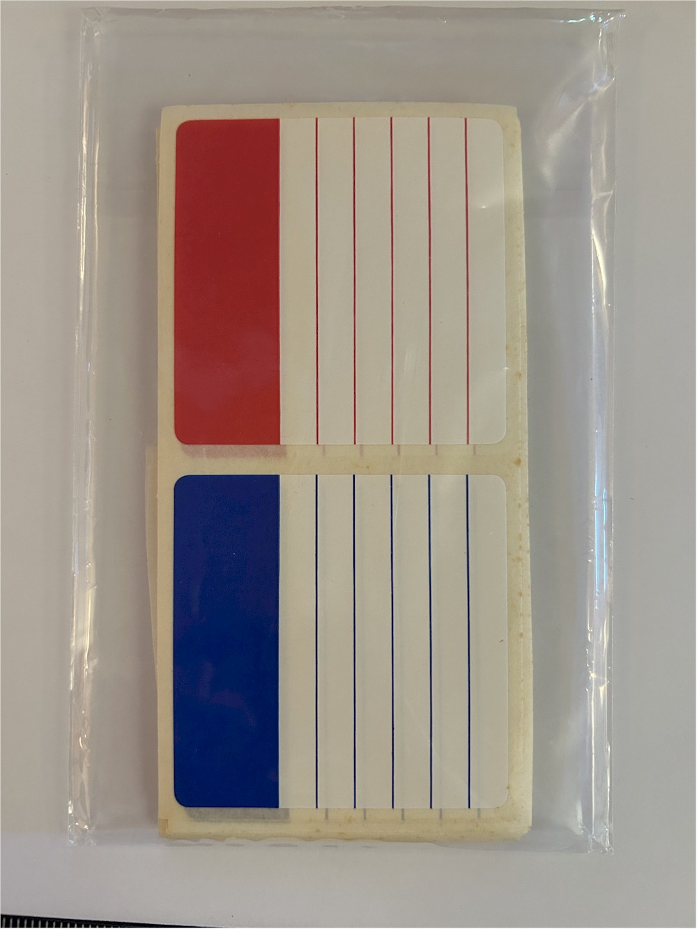 Lined Index Cards - Red and Blue Accents