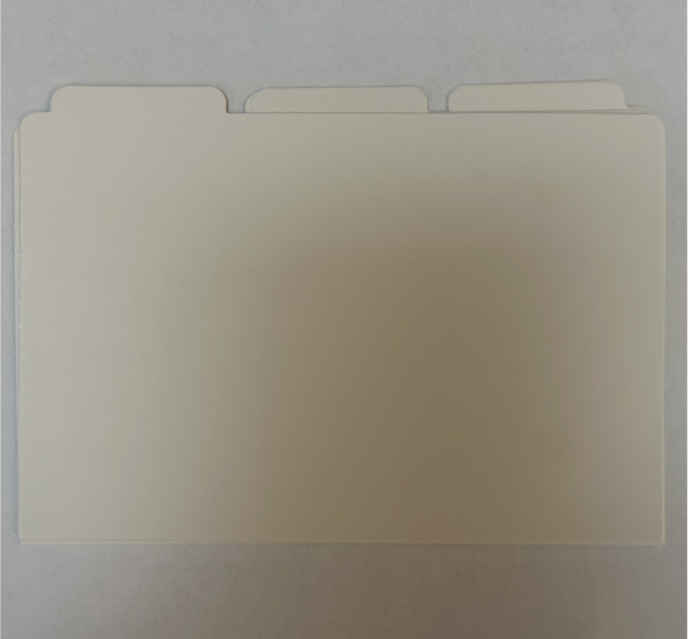 Index Card Dividers 4x6