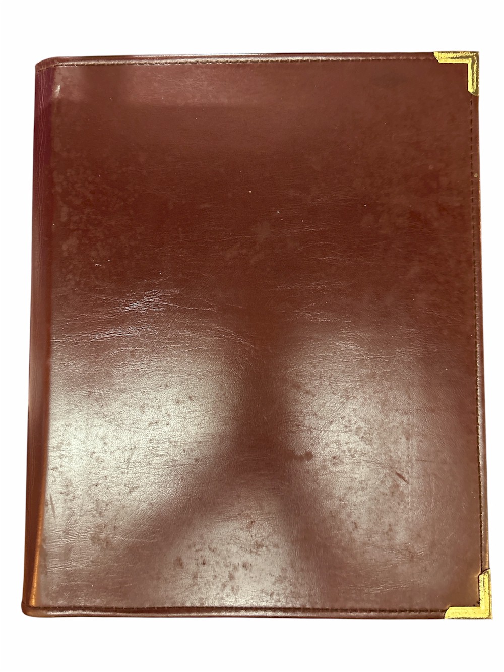 Samsill Leather Padfolio with Gold Corner Accents