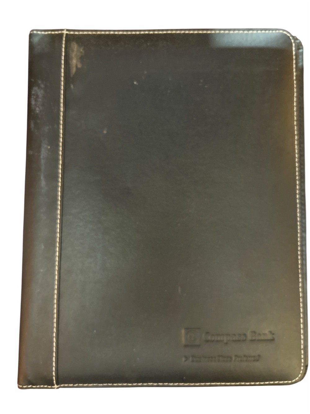 Black Leather Business Portfolio by Compass Bank