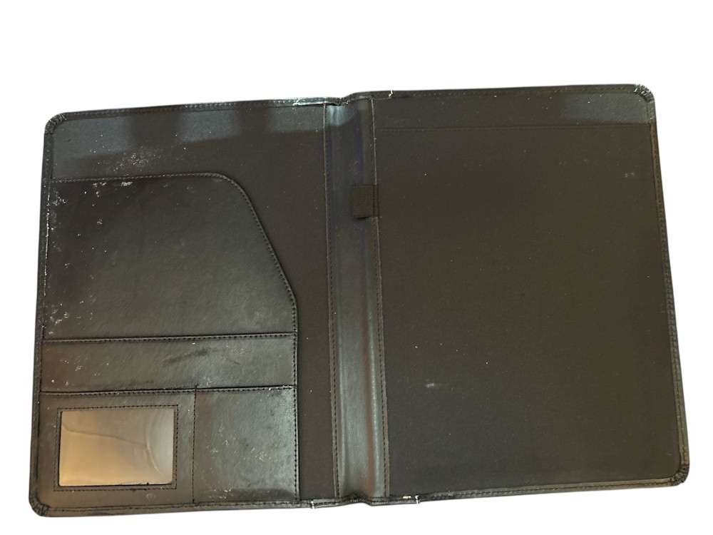 Black Leather Business Portfolio by Compass Bank