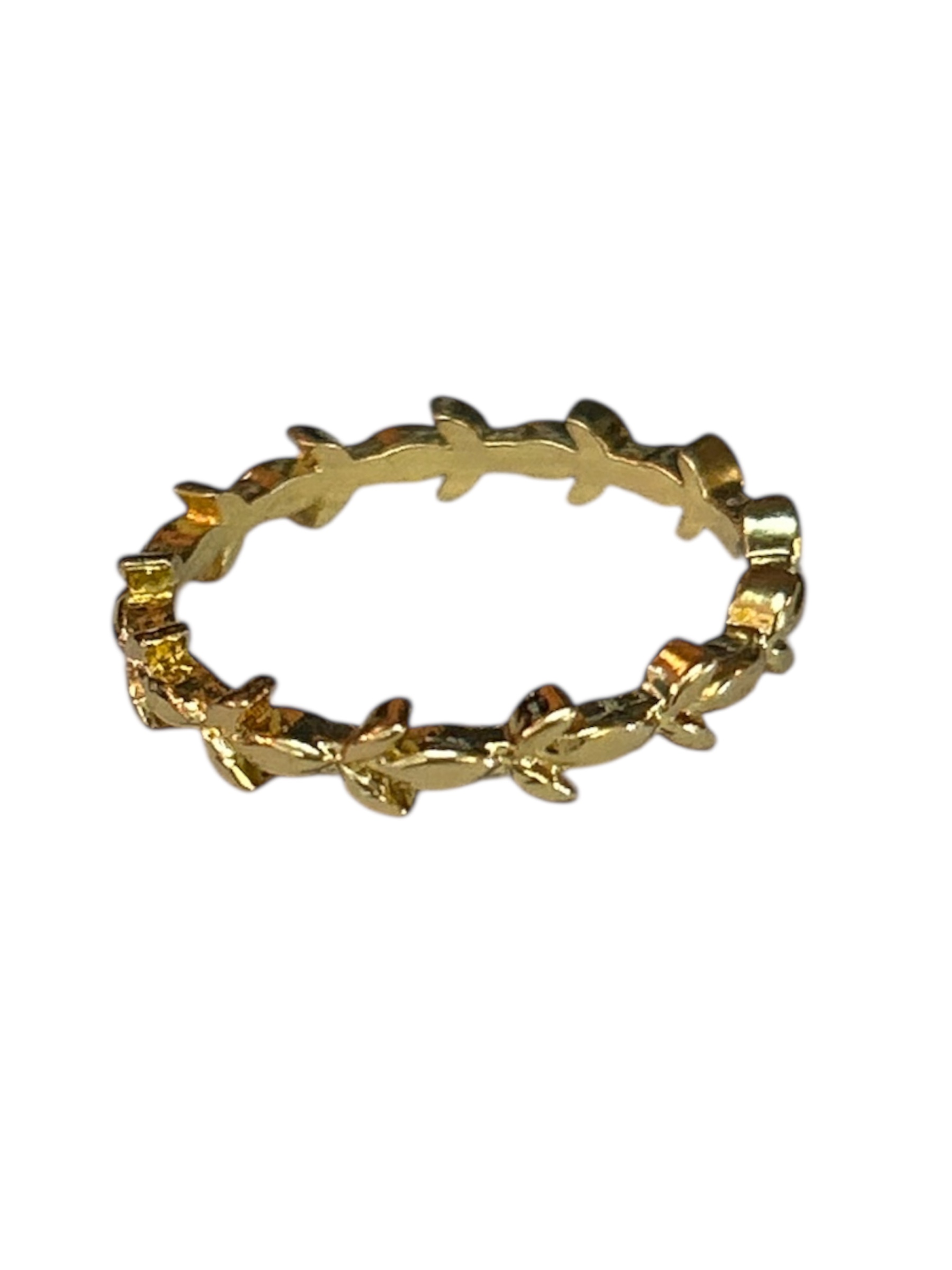 Fashion Ring Leaf Design - Gold Tone